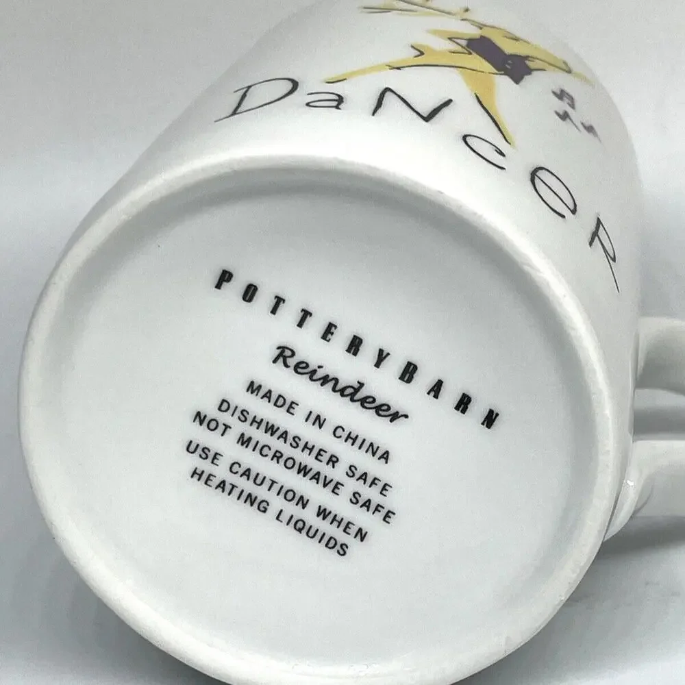 Reindeer DANCER‎ Pottery Barn Christmas Mug Replacement